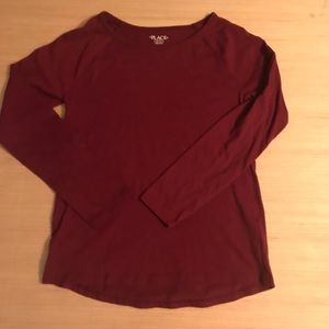 Kids Red Long Sleeve Tee